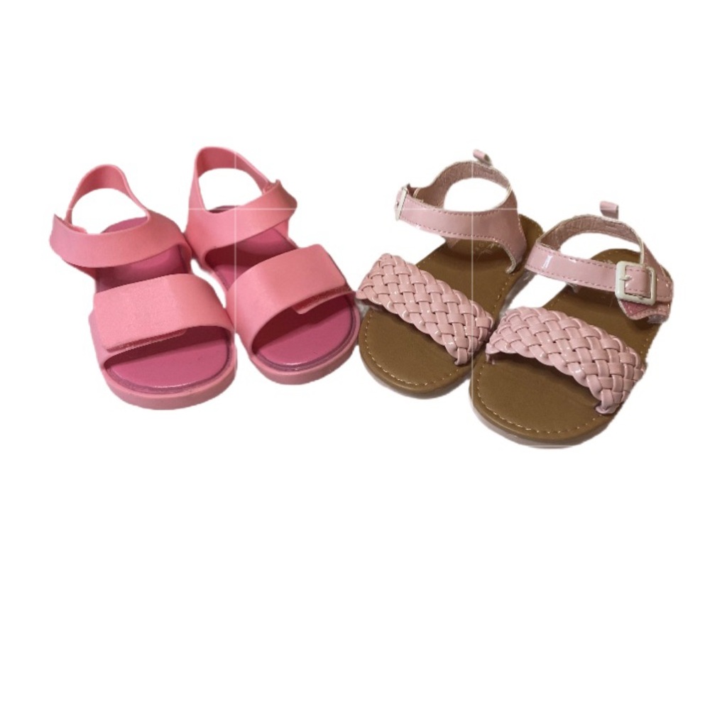 Nicole Miller Sandals In Light Pink, ON Rubber Sandals in Dark Pink Size 8